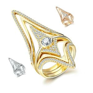 🔥CLEARANCE🔥Double V CZ 3 Rings Set